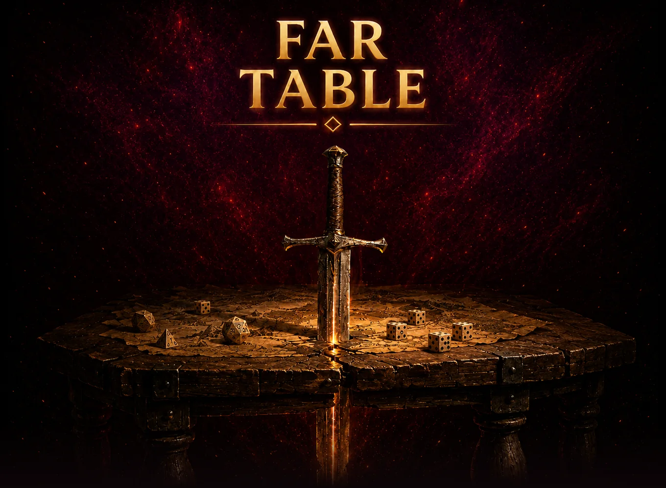 Far Table — a magical sword through a gaming table